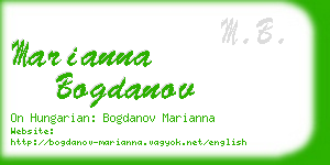 marianna bogdanov business card